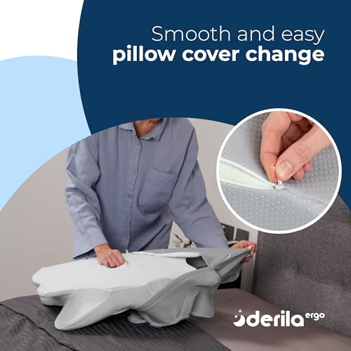 Derila Ergo Thermal Pillow Cover for Cervical Neck Pillow - size: Thermal Pillowcase - 21.25 x 14.17 x 4.72 in