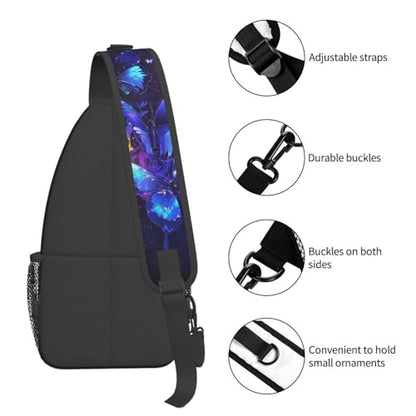 Butterflies Sling Bag Crossbody Sling Backpack for Women Men Travel Hiking Daypack Chest Shoulder Bag - color: 23