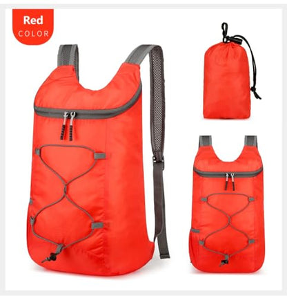 levayhill 16L Foldable Hiking Backpack,Small Packable Daypack,Red - color: Red