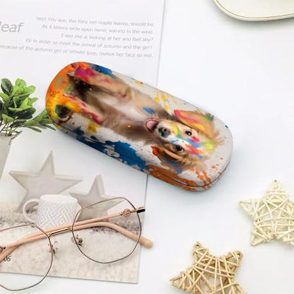 Glasses Case Hard Shell Eyeglass Protective Case Eyeglasses Holder Box with Cleaning Cloth for Women Girls Men Cute - color: L5-dog