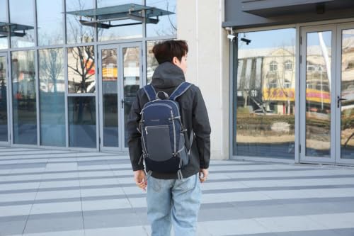 levayhill Hiking Foldable Backpack,Packable Daypack,Dark Blue, 30L - color: Dark Blue