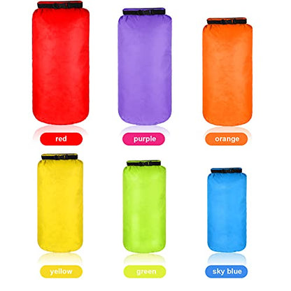 Shappy 6 Pcs Waterproof Dry Bag Set Ultralight Stuff Sack 20/15/10/8/5/3L Backpacking Bag with Long Adjustable Strap Outdoor Keep Gear Dry Sack for Camping Kayaking Boating Hiking Travel - color: Colorful