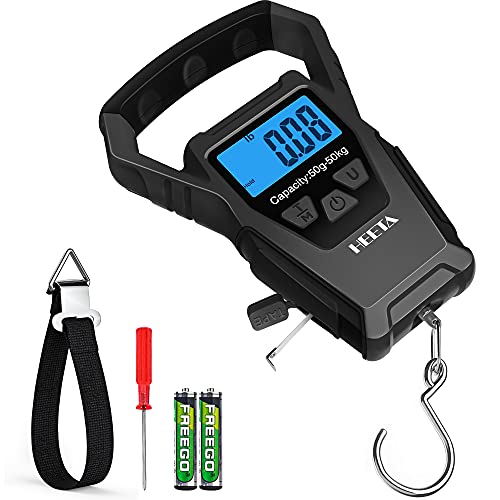 HEETA Waterproof Fish Scale Digital Hanging Fishing Luggage Weight Scale - color: Black