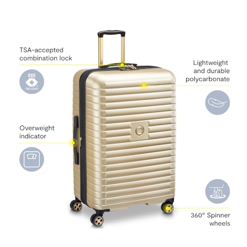 DELSEY PARIS Cruise 3.0, 20 Inch Carry-On Hardside Luggage, Gold - color: Gold, size: Carry on 20 Inch