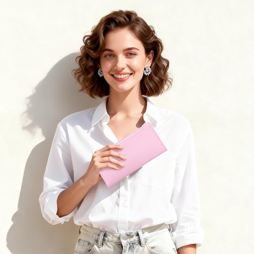 Tipmile Slim Wallet for Women, RFID Blocking Credit Card Holder - color: Blush Pink