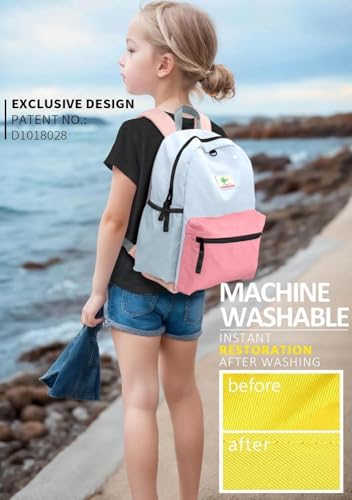 atgark Kids Backpack, 1.0L, Cotton Candy, Kindergarten Elementary School, Lightweight, Soft Shell, Zipper, Unisex, Little Kid, Nylon, 13"H Fit A4 Folder, Adjustable Straps - color: Cotton Candy, size: Age 2-5 (13.3" H Fit A4 Folder)