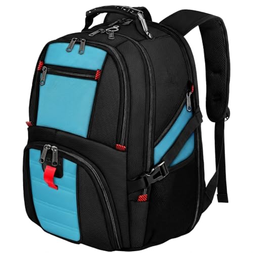 YOREPEK Large Laptop Backpack for Men, Heavy Duty Travel Backpack | Carry On Flight Approved, 18.4 Inch College Work Bookbag, Water Resistant Business Backpack for Men mochilas para hombres - color: Blue, size: 18.4 Inch