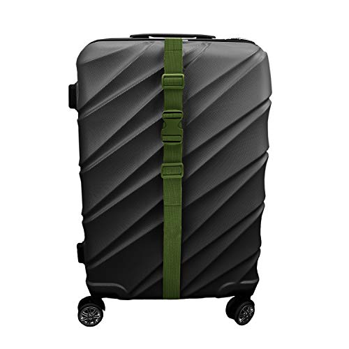 MAGARROW 1.5" Utility Straps with Buckle Adjustable, 4-Pack (Army Green, 9.5 feet Long) - color: Green, size: 1.5 in x 9.5 ft