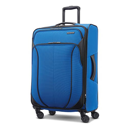 American Tourister 4 KIX 2.0 Expandable Softside Luggage with Spinner Wheels, 24 SPINNER, CLASSIC BLUE - color: Classic Blue, size: 24 SPINNER