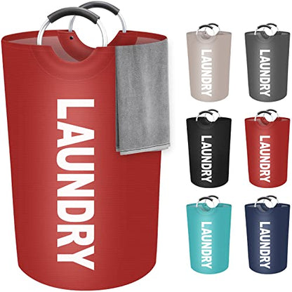 115L Large Laundry Basket, Dirty Clothes Waterproof Laundry Hamper, Red - color: Red, size: 115L