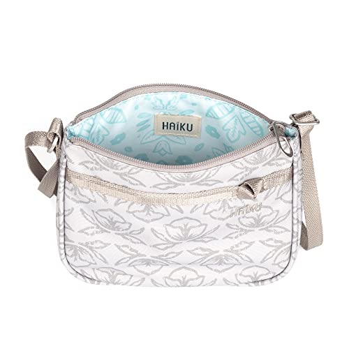 Haiku Lark RFID Blocking Zippered Crossbody Travel Bag - color: Geo Tulip Print