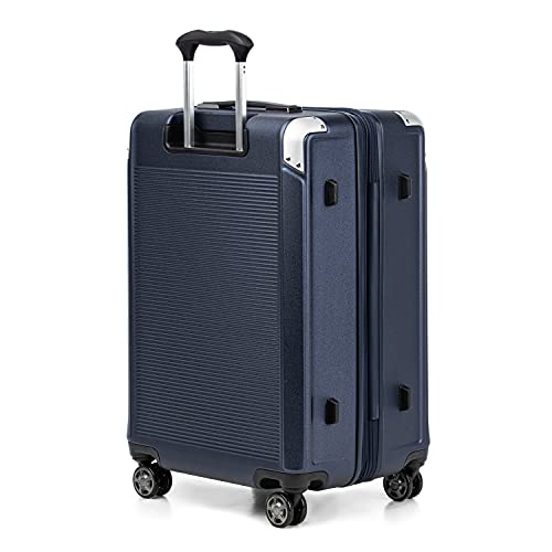 Travelpro Platinum Elite Hardside Checked Luggage, True Navy, 25-Inch - color: True Navy Blue, size: Checked- Medium 25-Inch