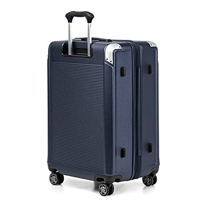 Travelpro Platinum Elite Hardside Checked Luggage, True Navy, 25-Inch - color: True Navy Blue, size: Checked- Medium 25-Inch