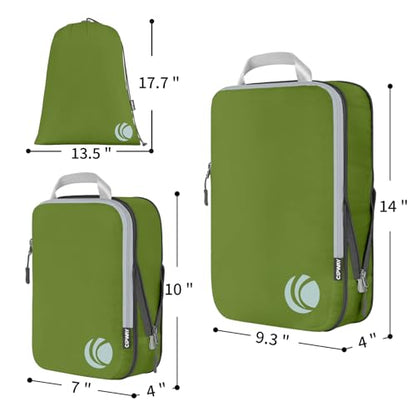 Cipway 5 Set Compression Packing Cubes for Travel (Green, 5pcs) - color: Green, size: 5PCS