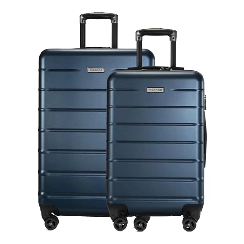 Ricardo Beverly Hills Cambria Hardside Luggage | Stylish Suitcase with Wheels for Effortless Travel, Expandable and Secure TSA-Locked Packing, 2-Piece Set (20", 24") Blue Pearl - color: Blue Pearl, size: 2-Piece Set (20, 24)