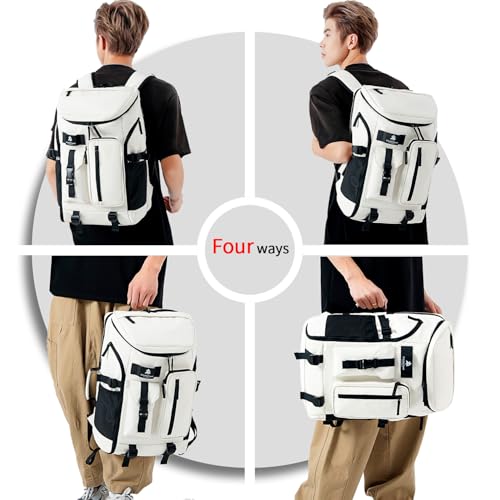 Kalesi Gym Duffle Bag Backpack 4-Way Waterproof with Shoes Compartment for travel Sport Hiking laptop - color: Grayish Blue