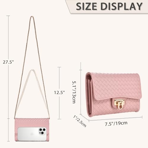 Small Crossbody Bag Sling Bag, Phone Holder for Women - color: K Pink
