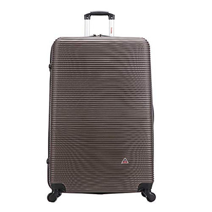 InUSA ROYAL Hardside Spinner Luggage with Ergonomic Handles | Spacious Travel Suitcase with Four Spinner Wheels and Studs | 32 Inch Extra Large Spinner Luggage | Brown - color: Brown, size: 32 Inch (XL)