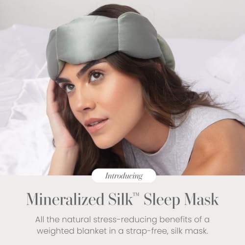 nodpod Mineralized Silk Gentle Pressure Sleep Mask, Weighted Eye Mask - color: Willow Silk