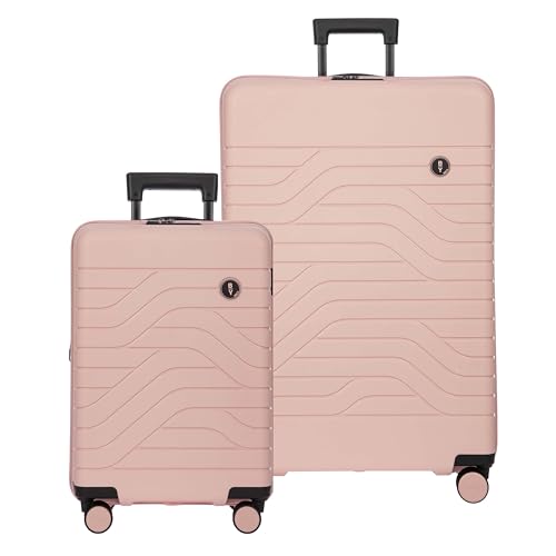 Bric's B|Y Ulisse Set of 2 Luggages with Spinner Wheels – Carry-On Airline Approved and Checked Expandable Lightweighted Hard Shell Suitcases, TSA Combination Lock - 21 Inch & 30 Inch, Pearl Pink - color: Pearl Pink, size: 2-Pieces (Carry-on & Checked-lar