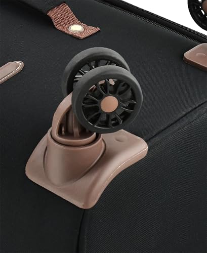 London Fog Nottingham 4 Piece Softside Luggage Set (USB, 20, 25 & 29), Black Chestnut - color: Black Chestnut
