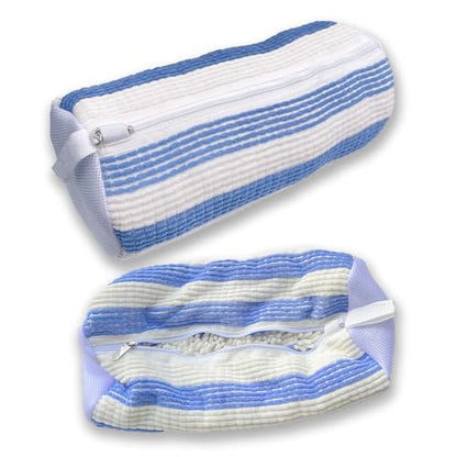 2 Pack Shoe Washing Machine Bag, Shoe Mesh Laundry Bags for Sneakers - color: Bluewhite