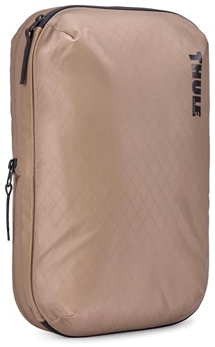 Thule Compression Packing Cube, Size Medium, Semitransparent Fabric, Easy to Pack, YKK Zippers - color: GENTLE BEIGE, size: Medium