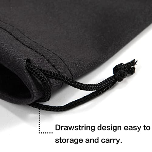 TRIUMPH VISION Glasses Case Soft Eyeglass Case Sunglass Pouch Cloth 3 Pack - color: Zh-5 Pack (Black)