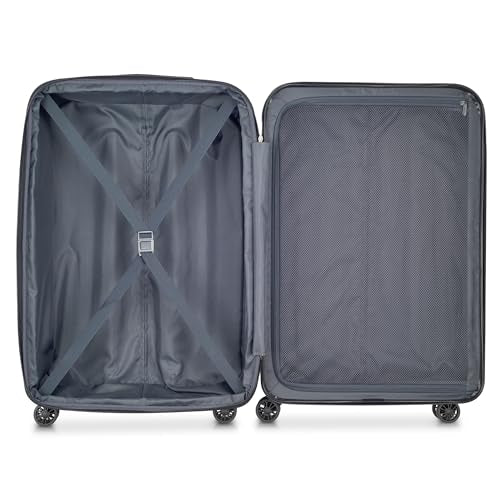 DELSEY PARIS Helium Aero Hardside Expandable Luggage with Spinner Wheels, Brushed Charcoal, 2-Piece Set (19/24) - color: Brushed Charcoal, size: 2-Piece Set (19/24)