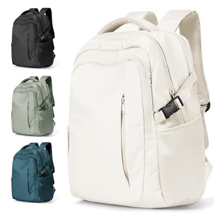 suwasp Large Travel Backpack for Women Men Mochila Airline Approved Carry On Personal Item Backpack Bag Frontier Airlines Personal Item Travel Bag Flight Approved Luggage Backpack - White - color: Beige