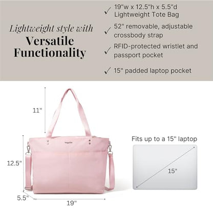 Baggallini Carryall Laptop Tote - color: Bagg Pink