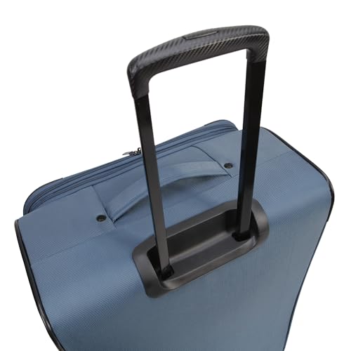 Sharper Image Odyssey 2-Piece Set (21.5" & 29") Expandable 8-Wheel Spinner Carry On and Large Checked Luggage Set, Bluefin - color: Bluefin, size: 2-Piece Set