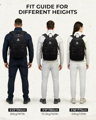 20L Hiking Backpack, Lightweight Travel Backpacks Women Men,Black - color: Black