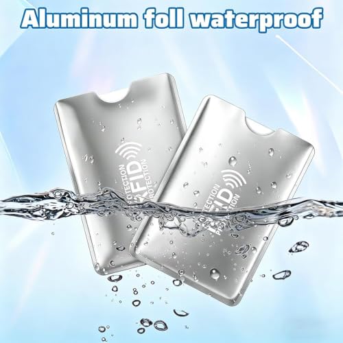 30 Pack RFID Blocking Sleeves, Credit Card Protector Holders for Contactless Cards - color: Silvery