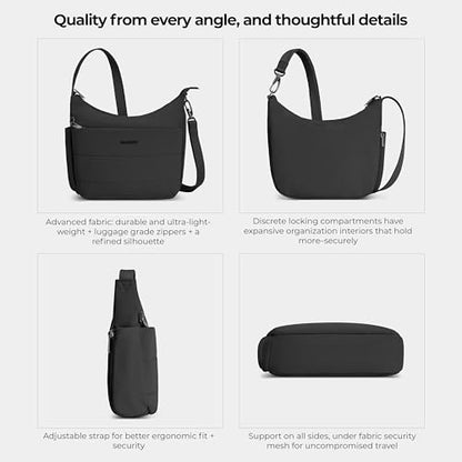 Travelon Anti-theft Roam Medium Crossbody - color: Black