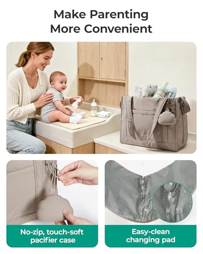 BAGSMART Diaper Bag Tote Puffer Baby Bag Lightweight for Travel, Work - color: Navy Blue