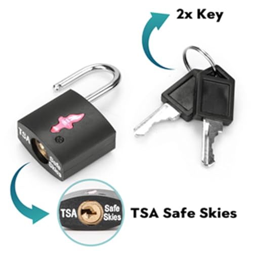 TSA Luggage Locks 4-Pack 4 Colors – Keyed Alike TSA Approved for Family - color: 4 packs family sets