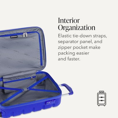 SWISSGEAR Signature Carry-On/Large Hardside Expandable Spinner Luggage Set, ABS Construction, TSA-Friendly Lock, Cobalt, 2-Piece Set (19/27-Inch) - color: Cobalt, size: 2-Piece Set (19/27)