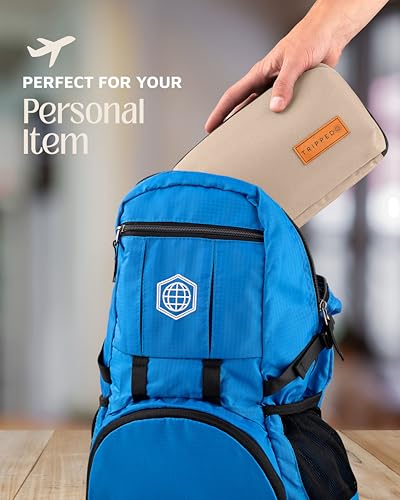 TRIPPED Travel Gear Tech Organizer Pouch for Cables and Accessories - color: Tan