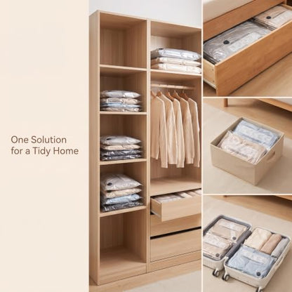 Vacuum Storage Bags for Travel & Clothes with Cordless Pump, 18 Combo - size: 18 Combo