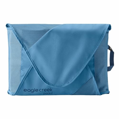 Eagle Creek Pack-It Reveal Garment Folder, Large, Blue Dawn | Travel Garment Bag with Compression Wings to Maximize Luggage Space, Convenient Top Handle, Quick-Drying Material - color: Blue Dawn