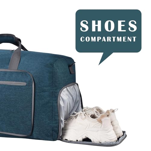 Felipe Varela Foldable Duffle Bag for Travel Weekend Overnight Gym Camping - color: E Green, size: 85L