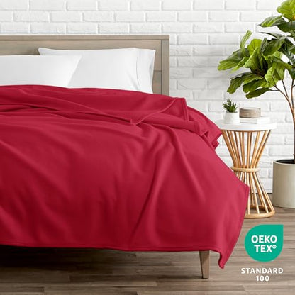 Bare Home Polar Fleece Blanket (King, Red) - color: 12 - Red, size: King