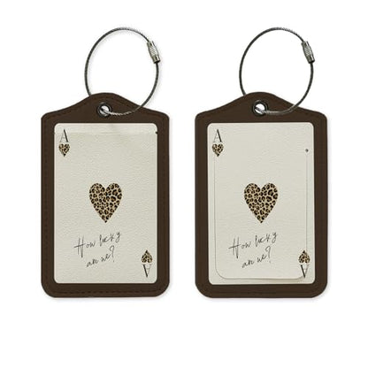 Trendy Preppy Leopard Luggage Tag, Funky Preppy Cheetah Ace Card
