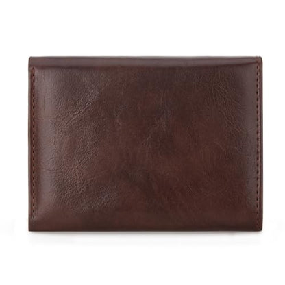 Montana West Wallet Women Small Trifold Wallet RFID Blocking Minimalist Wallets with ID Window - color: Coffee