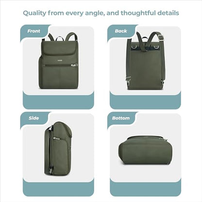 Travelon Anti-Theft Classic Small Convertible Backpack - color: Green