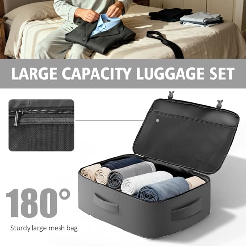 Travel Backpack for Men, 50L Expandable Large Carry On TSA Backpack, Grey - color: Grey
