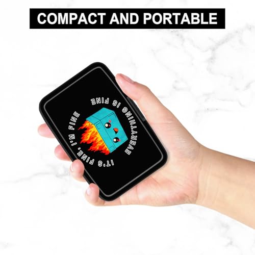 Card Holder Credit Cards Holder for Women RFID wallet women Business Card Holder Wallet Mini Aluminum Card Wallet RFID Blocking Slim Metal Hard Card for Women, Cartoon Dustbin - color: Cartoon Dustbin