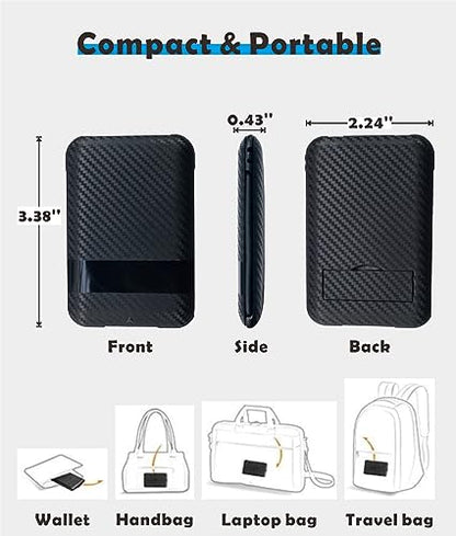 USB Type C to C Charging and Data Transfer Cable with 3 Adapters Combination Set in Credit Card Size Case, Black