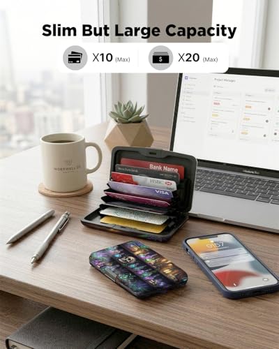 Maicican RFID Blocking Aluminum Credit Card Holder - color: Card holder wallet - Skeleton bookshelf